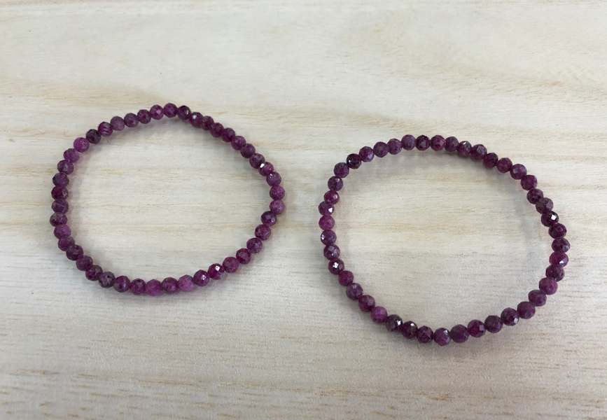 Pulsera Rubí bola facetada